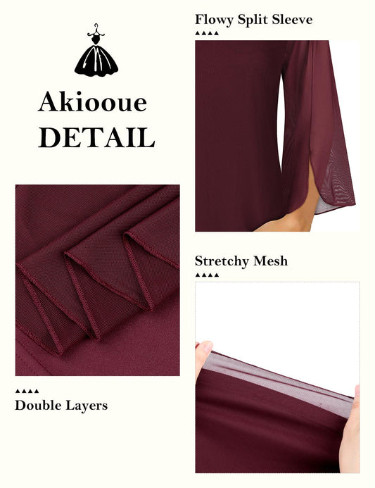 Syphiby Tops for Women Work Casual, 3/4 Sleeve Tunic Tops to Wear with Leggings Square Neck Semi Formal Wedding Guest Dress Shirts Daily Casual Versatile Solid Fall Outfits Wine Red 2XL