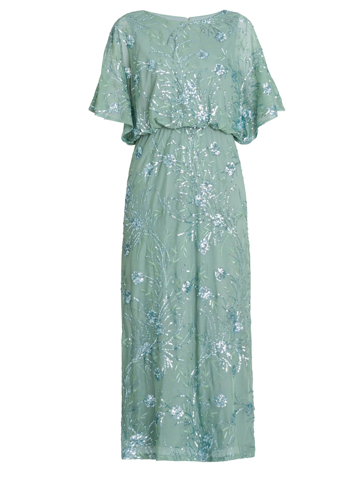 Gina Bacconi Women's Sequin Midi Dress Cocktail, SAGE, 22